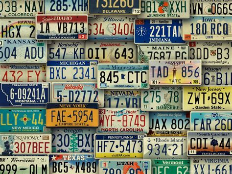 American License Plate Art Backgrounds Desktop Background