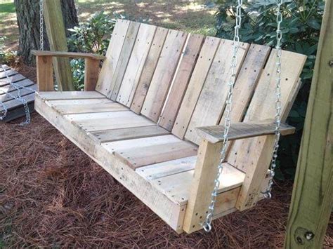 Diy Pallet Outdoor Two Seated Swing With Images Pallet Decor Diy