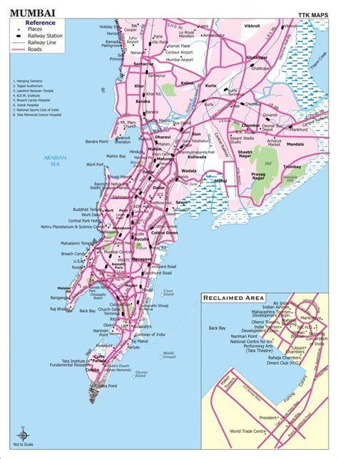 Map Of Mumbai Free Printable Maps