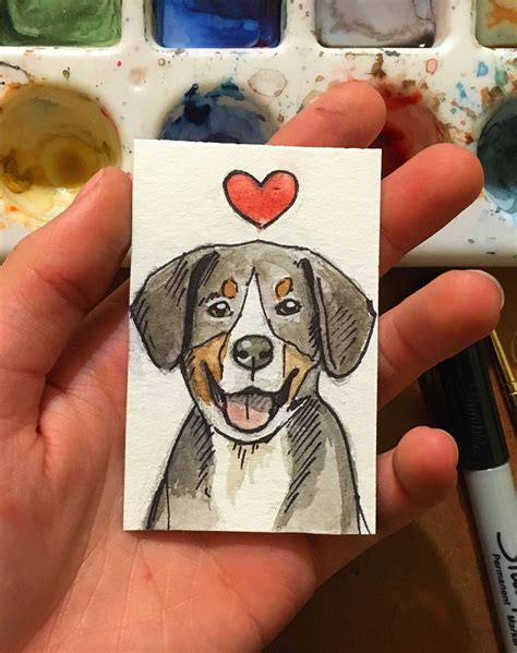 Pet creations is a passionate and loving pet brand with printing facilities based in the uk, usa, eu, canada and australia. Mini Custom Watercolor Pet Portrait | 2x3" Pet Painting ...