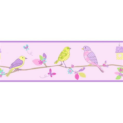 Free Download Fine Decor Pretty Birds Hoopla Wallpaper Border Lilac