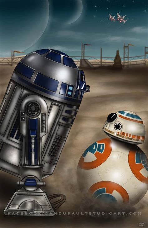 R2d2 And Bb 8 Star Wars Episode 7 11x17 Artist Signed Print Star Wars Episodes Star Wars