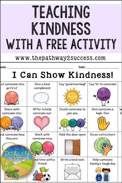 Teaching Kindness With A Free Activity Teaching Kindness Social