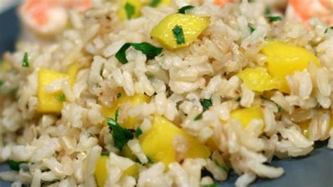 Serve warm topped with cilantro or green onions. Mango-Lime Rice Recipe - Allrecipes.com