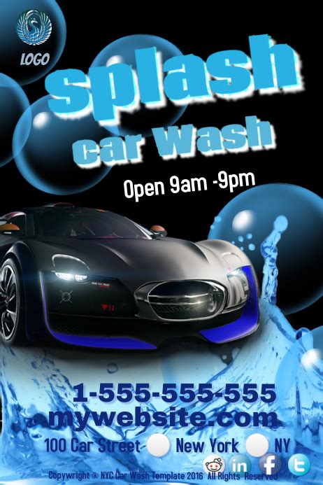 Splash Car Wash Template Postermywall