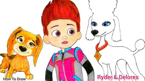 Ryder Saves The New Pup Delores Watch Paw Patrol Movie How To Draw