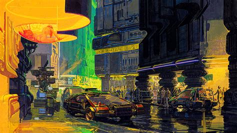 4k descarga gratis ciencia ficción ciudad arte digital distópico pintura calle fondo de