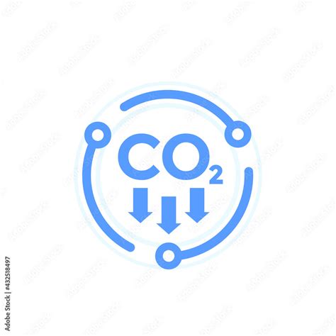 Carbon Dioxide Emissions Reduce Co2 Emission Icon Stock Vector Adobe