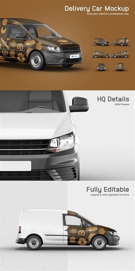 Download Delivery Car Mockup | Mockup, Simple camera, Branding mockups
