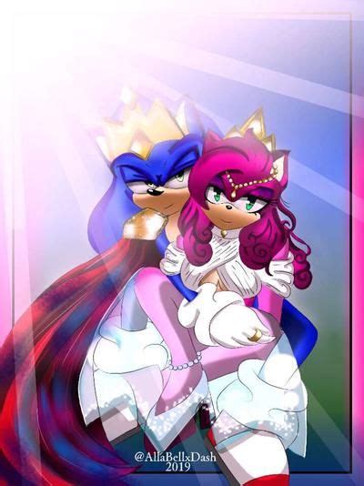 King Sonic And Queen Amy Sonamy By Allabellxdash On Deviantart Sonic And Amy Visual Art Fan Art