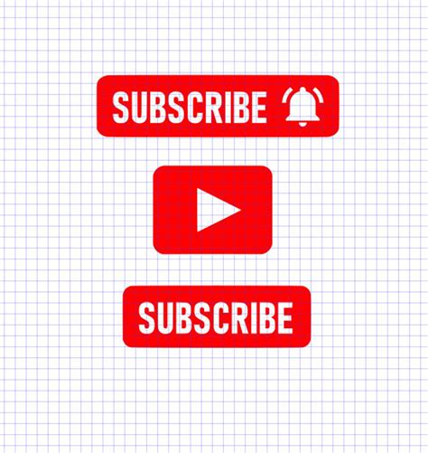 Subscribe Button Svg Dxf Png Cricut You Tube 3 Designs Etsy