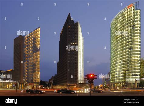 Potsdamer Platz With Bahn Tower Kollhoff Tower And Debis House By