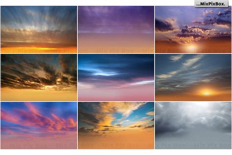 60 Photo Overlays Long Exposure Sky 6 Master Bundles