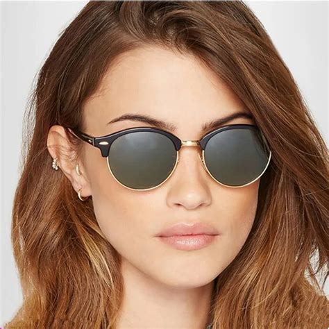 realstar 4246 fashion half round sunglasses women luxury brand designer rivets sun glasses men