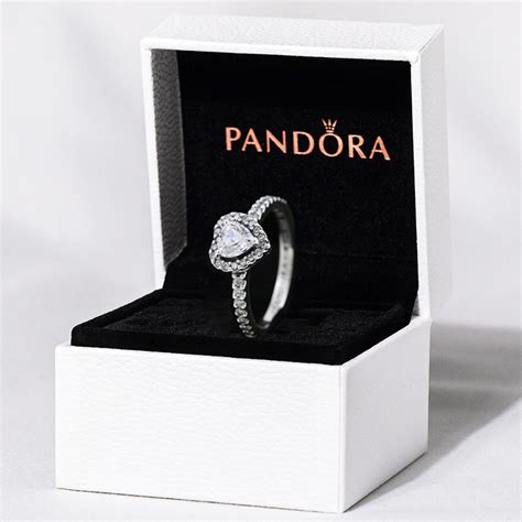 Pandora Ring With Box Promise Ring Bridal Wedding 925 Silver Crystal
