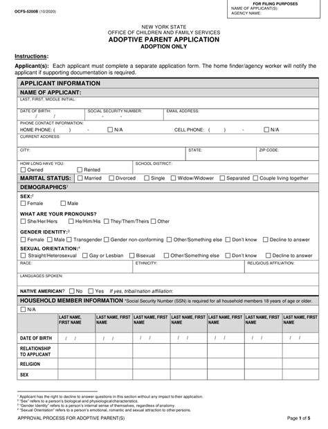 Form Ocfs 5200b Fill Out Sign Online And Download Printable Pdf New
