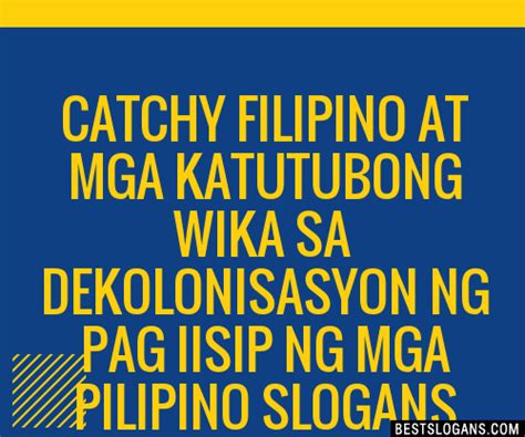 Catchy Filipino At Mga Katutubong Wika Sa Dekolonisasyon Ng Pag Iisip Ng Mga Pilipino