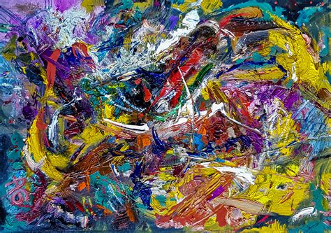 Style Of Abstract Expressionism Textured Oil Art Painting