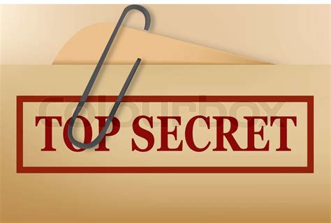 Top Secret Folder File With Slight Grunge Vector Stock Vector