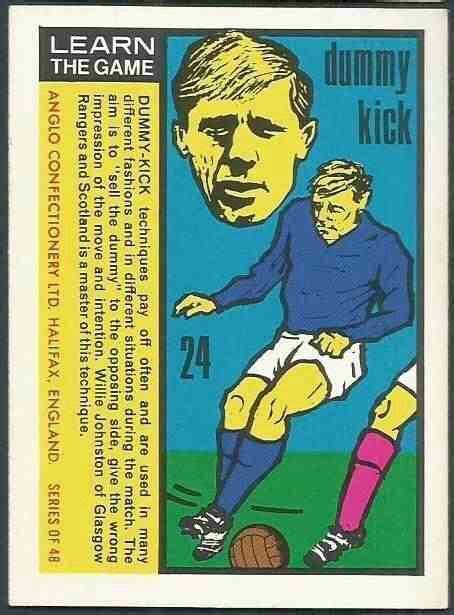 Learn The Game Card With Willie Johnston Of Rangers With The Dummy Kick