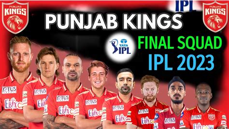 Ipl 2023 Punjab Kings Final Squad Pbks Full Squad 2023 Punjab Team