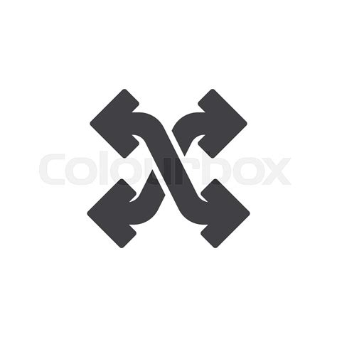 Crossed Arrows Vector Icon Stock Vector Colourbox