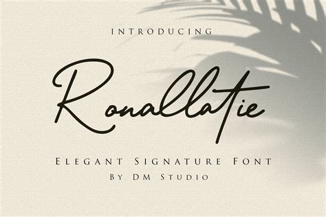 Ronallatie Elegant Signature Font Creative Daddy