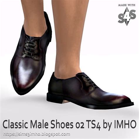 Sims 4 Cc Classic Male Shoes By Imho Обувь для парня Симс Обувь