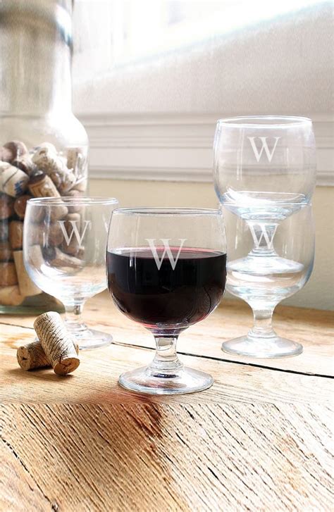 Cathys Concepts Personalized Short Stem Wine Glasses Set Of 4
