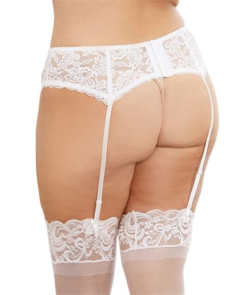Dreamgirl Womens Plus Size Sexy And Delicate Scalloped Lace Garter