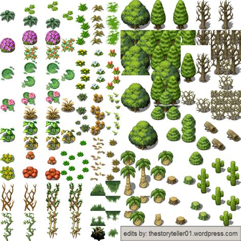 Vx Plants Tileset Rpg Maker Vx Pixel Art Games Pix Art