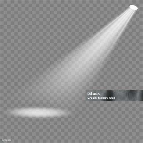 Vector Spotlight Light Effectglow Isolated White Transparent Light