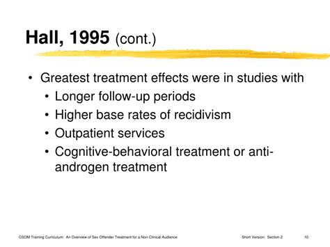 Ppt Sex Offender Specific Treatment Outcome Research Learning