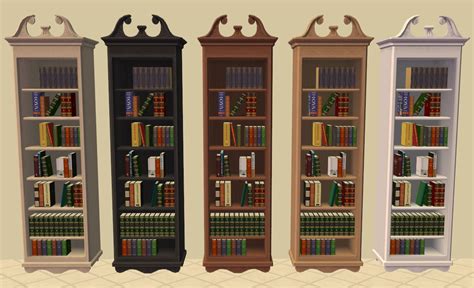 Mod The Sims Base Game Bookcase Recolours Part 2