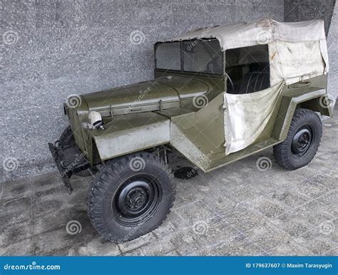 Vintage Army Jeeps World War Ii Era Open Top Car Stock Image Image