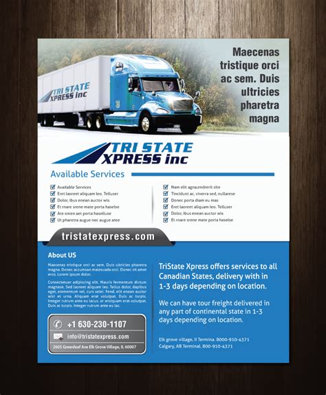 Trucking Company Flyer Design For A Company By Meet007 Design 4151623