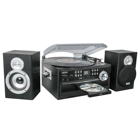 Jensen Jta 475b 3 Speed Stereo Turntable With Cd System Cassette And