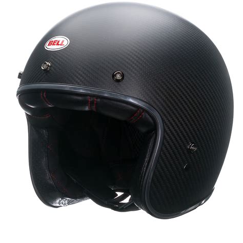 Bell Custom 500 Carbon Matte Motorcycle Helmet Open Face Helmets