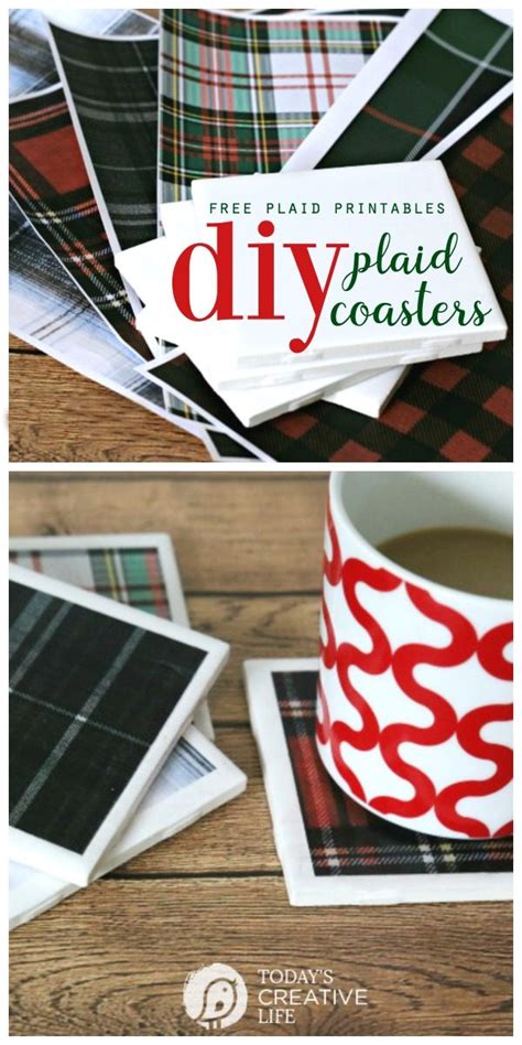 Diy Tile Coasters With Tartan Plaid Todays Creative Life