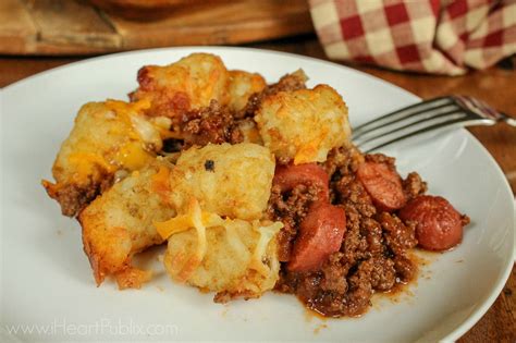 Sprinkle the tater tots with shredded cheddar cheese. Tater Tot Chili Cheese Dog Casserole - Super Meal To Go ...