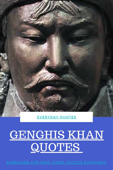 Genghis Khan Quote I Am The Punishment Of God Shortquotescc