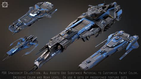 3d Asset Spaceship Collection Cgtrader