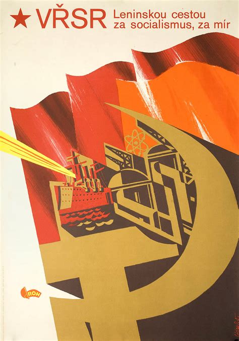 Great October Socialist Revolution Original 1985 Czech A2 Poster