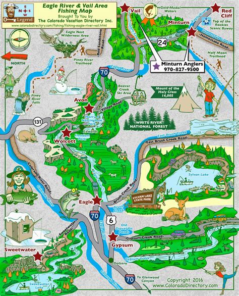 Winter Park Map Colorado Eagle River Vail Area Fishing Map Colorado