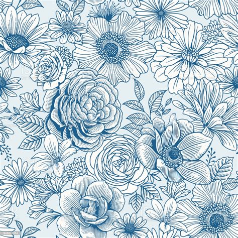Seamless Floral Pattern Stock Illustration - Download ...
