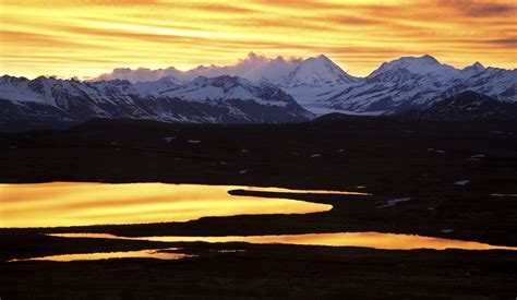 Dusk With Scenic Mountains In Alaska Image Free Stock Photo Public