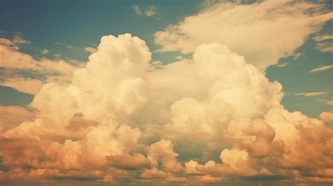 Retro Cloudscape A Timeless Sky Texture Perfect For Backgrounds Cloudy