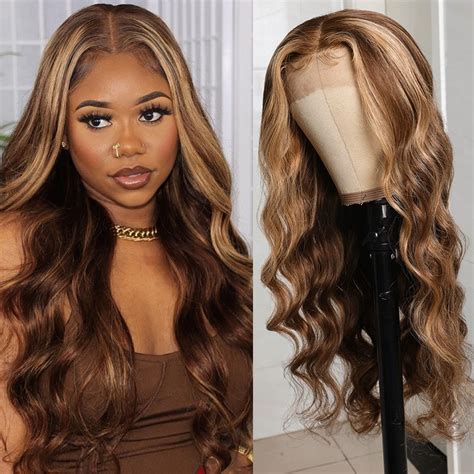 Beautyforever Tl412 Color Human Hair Lace Front Wigs Blonde Highlight Piano Colored Wigs 13x4