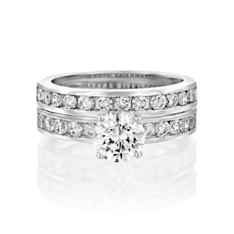 Diamond Bridal Set Enchantment Premier 1 12 Carat 150ct Round Cut