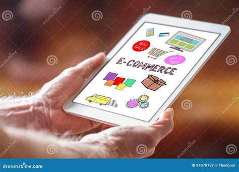 E Commerce Concept On A Tablet Stock Image Image Of Internet